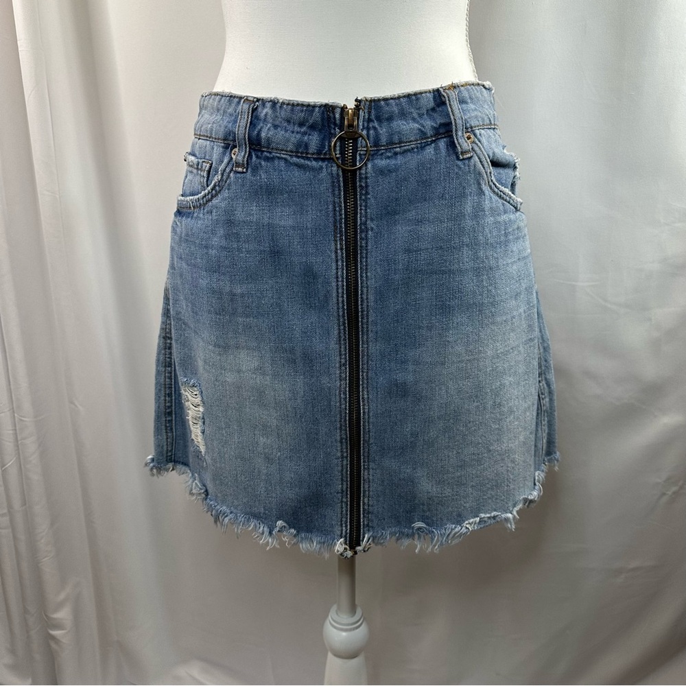 STS Blue Mini Pencil Skirt Light Blue Casual